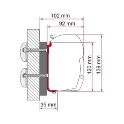 Adaptateur F45 S | Dethleffs Globebus intégral*Fiamma