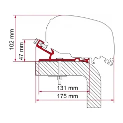 Best Adaptateur F80 S pour HYMER Store·Adaptateur De Store Camping-Car