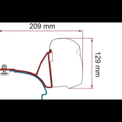 Adaptateur F43Van | VW T5 T6 T6.1 avec rail C*Fiamma