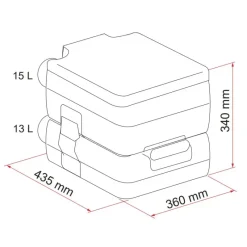 Online Bi-Pot 34 L'Eau·Wc Portable|Wc & Sanitaires·Wc Chimique Portable