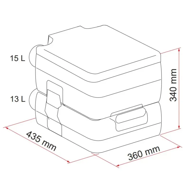 Online Bi-Pot 34 L'Eau·Wc Portable|Wc & Sanitaires·Wc Chimique Portable