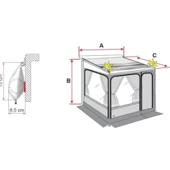 Hot Caravanstore ZIP XL Store·Store Pour Caravane