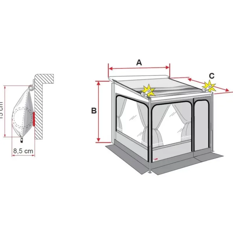 Hot Caravanstore ZIP XL Store·Store Pour Caravane