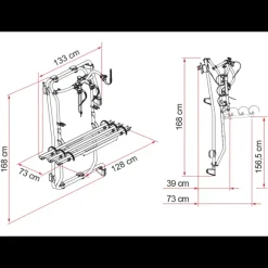 Carry-Bike Frame Crafter 2 | 3 vélos Vw Crafter|Porte Vélos·Porte-Vélo Fourgon Aménagé