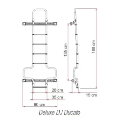 Hot Deluxe DJ Ducato Deep Black Tente De Toit, Barre De Toit, Coffre & Échelle·Échelle De Toit