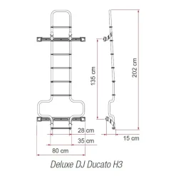 Hot Deluxe DJ Ducato Deep Black Tente De Toit, Barre De Toit, Coffre & Échelle·Échelle De Toit