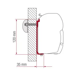 New Kit AS 120 Store·Adaptateur De Store Camping-Car