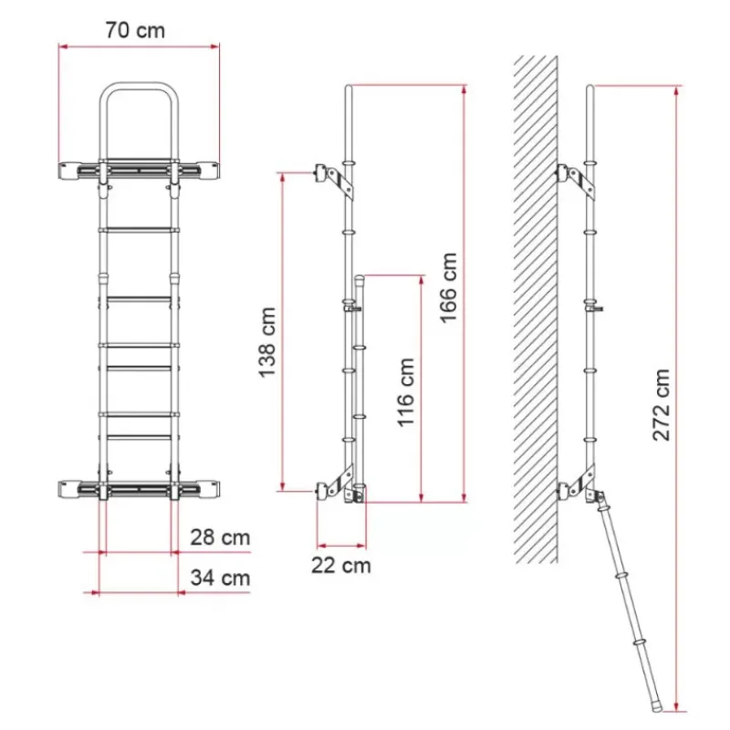 Kit Bars échelle Deluxe | Transit 4*Fiamma Discount