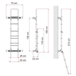 Kit Bars échelle Deluxe | Sprinter 2 et Crafter 1*Fiamma Hot