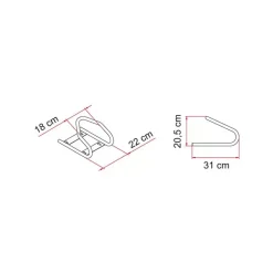 Hot Moto Wheel Chock Front Accessoire Extérieur·Aménagement Soute & Coffre|Porte Vélos·Porte Vélos & Motos De Soute