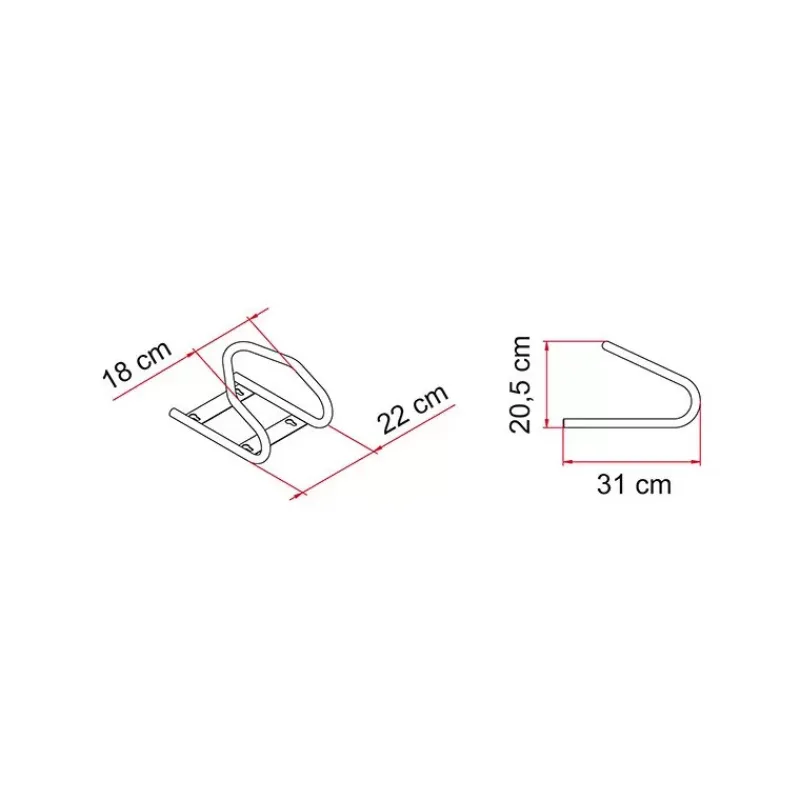 Hot Moto Wheel Chock Front Accessoire Extérieur·Aménagement Soute & Coffre|Porte Vélos·Porte Vélos & Motos De Soute