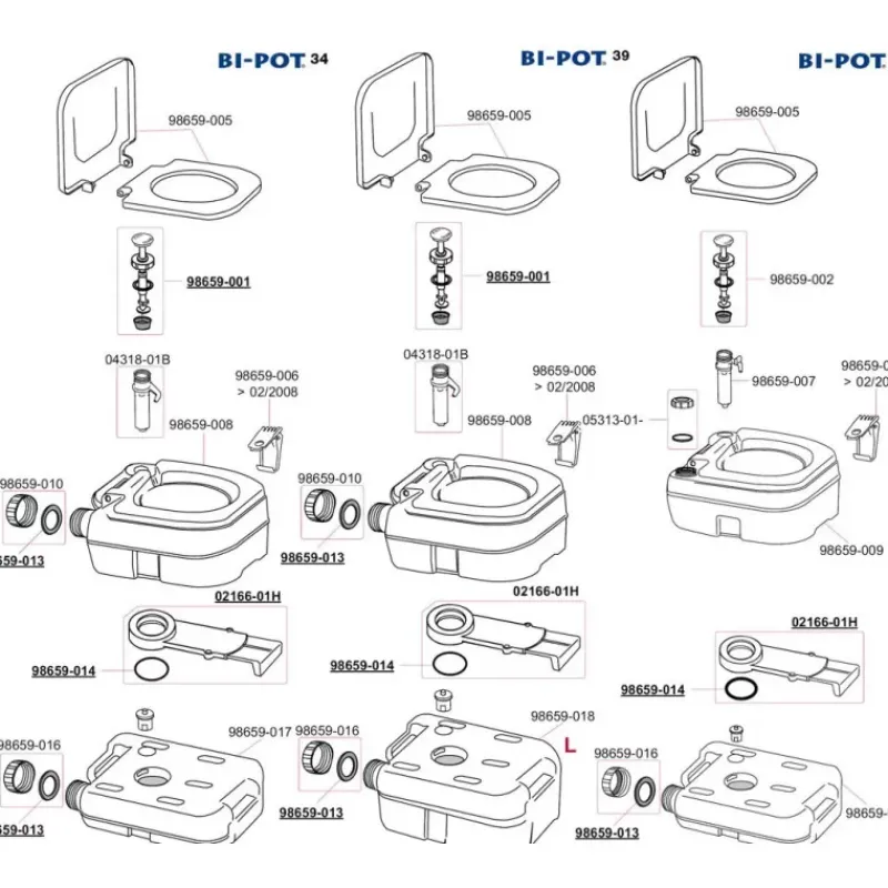 Sale Pièces détachées Bi-Pot Wc & Sanitaires·Pièces Détachées Wc