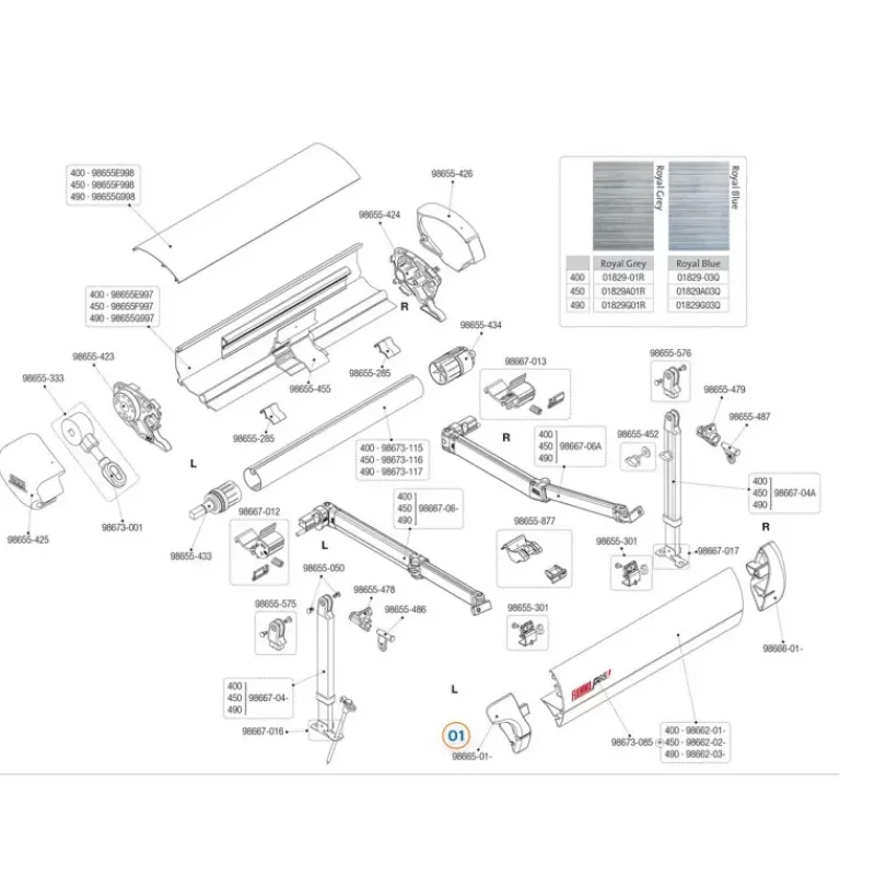 Pièces détachées stores F65L*Fiamma Outlet