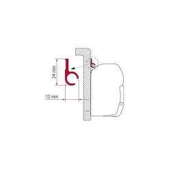 Online Rail Aluminium 390 cm Store·Adaptateur De Store Camping-Car