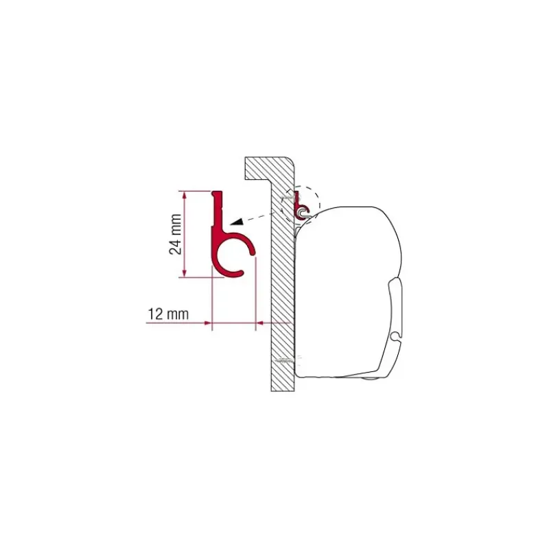 Online Rail Aluminium 390 cm Store·Adaptateur De Store Camping-Car
