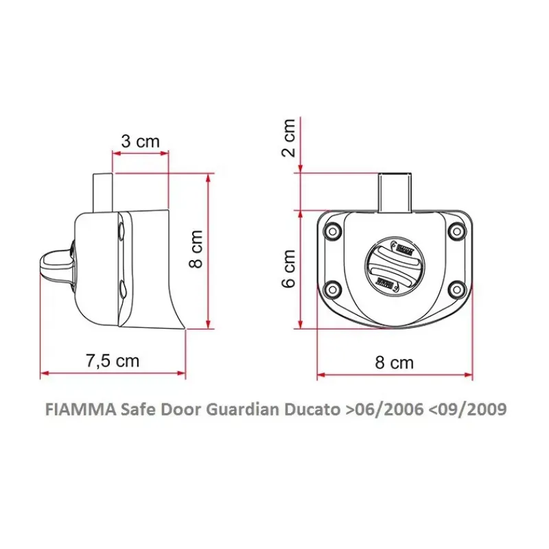 Discount Safe Door Guardian Ducato Fiat Ducato / Boxer / Jumper|Poignée, Verrou & Fermeture Extérieures·Fermeture Et Verrou Extérieur