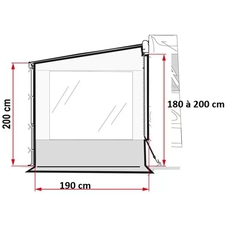 Outlet Side W Pro F45 VW T5/T6 Store·Habillage, Paroi & Côté De Store