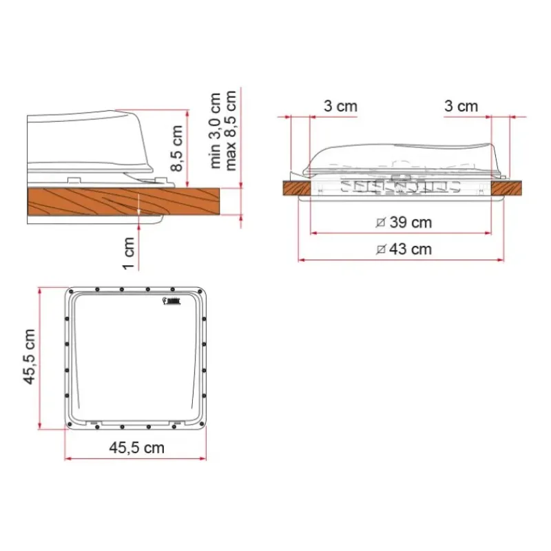 Sale Turbo Vent Lanterneau·Lanterneau 40 X 40 Cm