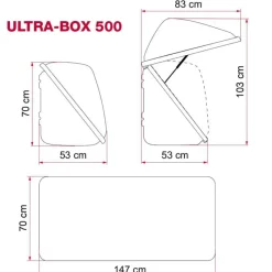 New Ultra-Box 500 Tente De Toit, Barre De Toit, Coffre & Échelle·Coffre Arrière