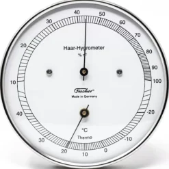Clearance Hygromètre à cheveux + thermo 103 mm inox Instrument Météo·Baromètre, Thermomètre & Hygromètre