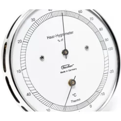 Clearance Hygromètre à cheveux + thermo 103 mm inox Instrument Météo·Baromètre, Thermomètre & Hygromètre