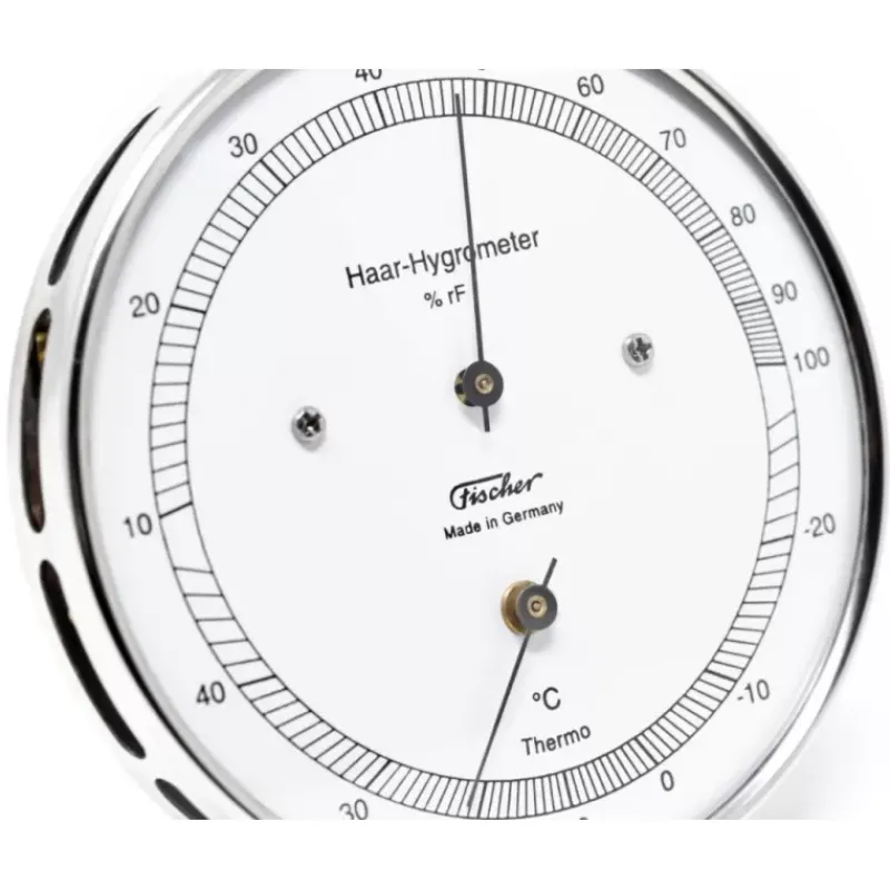 Clearance Hygromètre à cheveux + thermo 103 mm inox Instrument Météo·Baromètre, Thermomètre & Hygromètre