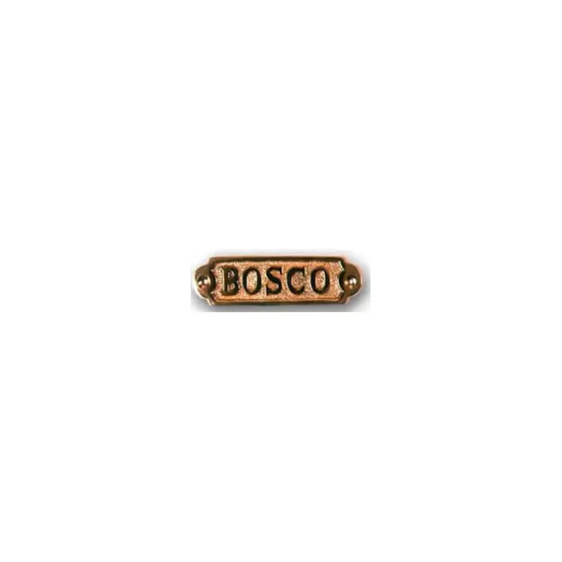 New FS Plaque laiton bosco Décoration Marine·Laiton & Bois