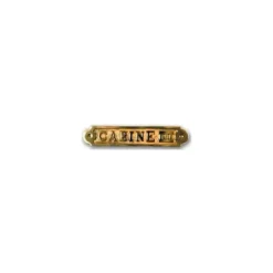 Hot FS Plaque laiton cabine 3 Décoration Marine·Laiton & Bois