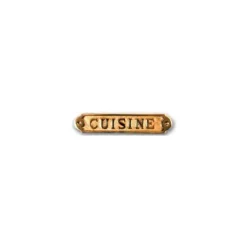 Sale FS Plaque laiton cuisine Décoration Marine·Laiton & Bois