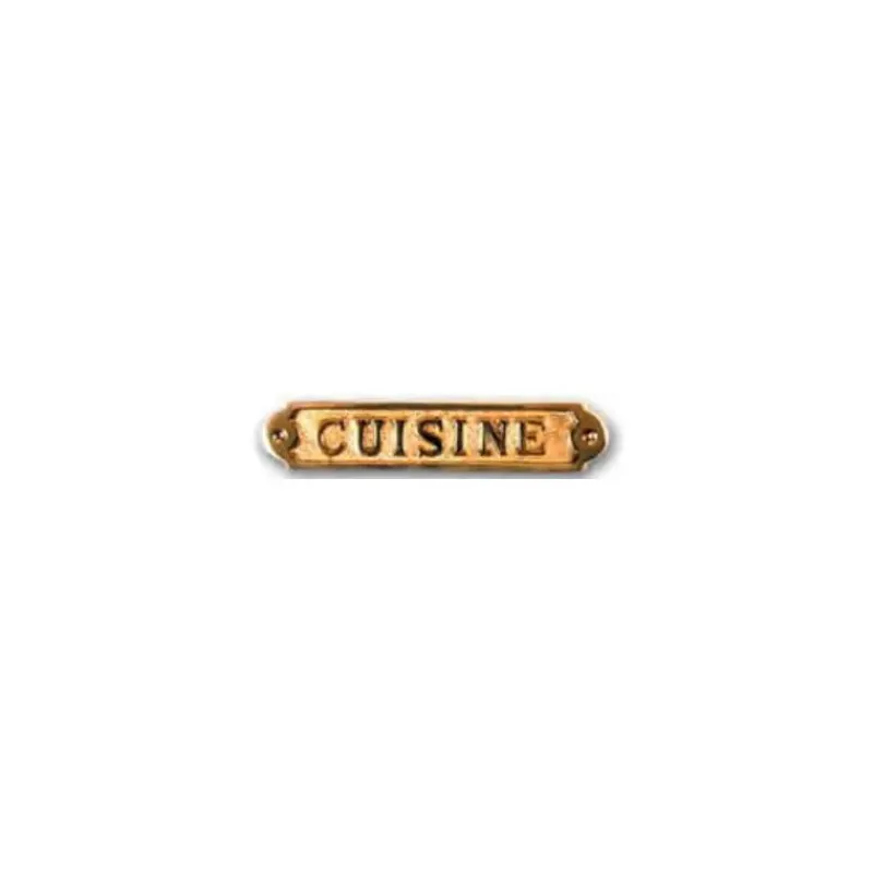 Sale FS Plaque laiton cuisine Décoration Marine·Laiton & Bois