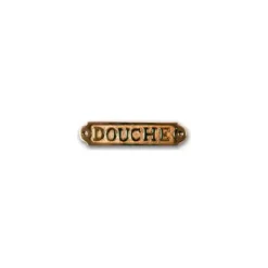 Clearance FS Plaque laiton douche Décoration Marine·Laiton & Bois