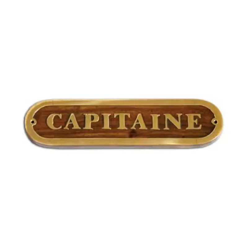 FS Plaque laiton et bois capitaine*Foresti & Suardi Best