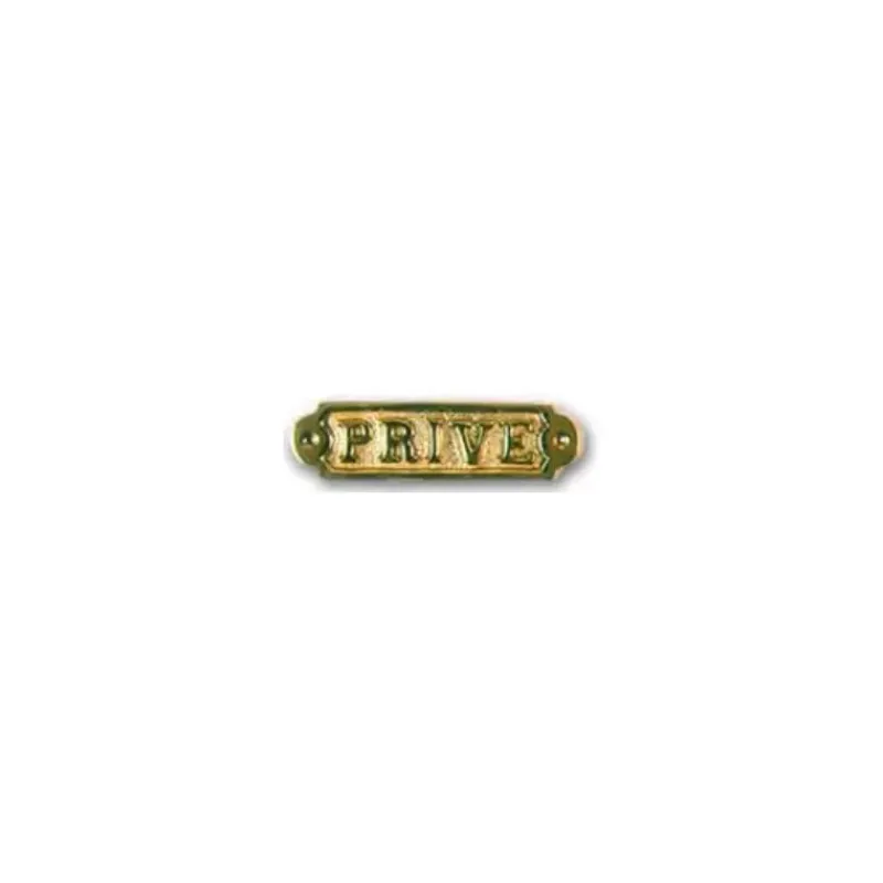 Outlet FS Plaque laiton privé Décoration Marine·Laiton & Bois