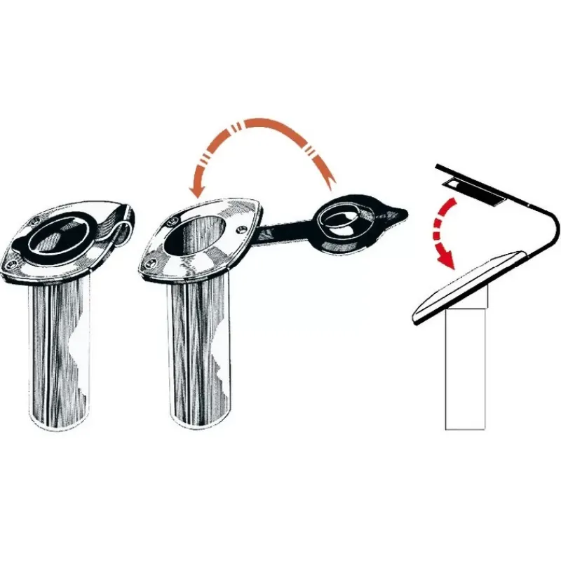 Hot FS Porte-canne encastré laiton Accastillage De Pont·Porte-Canne À Pêche