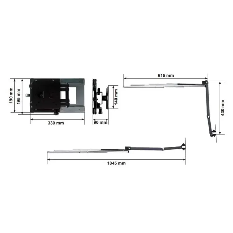 Support TV placard 180° bras long*Gestek Sale