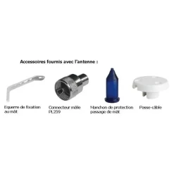 Discount RA106 Antenne VHF voilier Vhf & Communication·Antenne Vhf