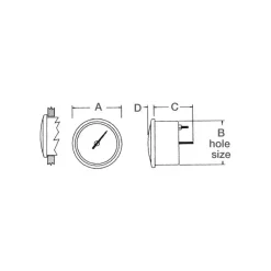 Indicateur température H20 40-120° 12V*Guardian Sale