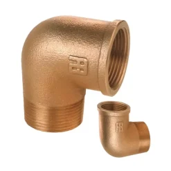 Raccord coudé 90° bronze - filetage M/F*GUIDI Outlet