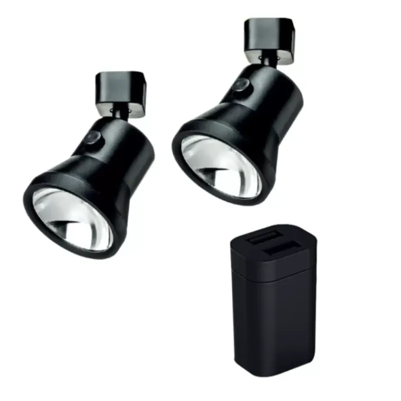 New Lanciano - Kit 2 spots Large - 2 x USB Eclairage & Lampe·Rail Et Réglette|Eclairage & Lampe·Réglette Et Rail