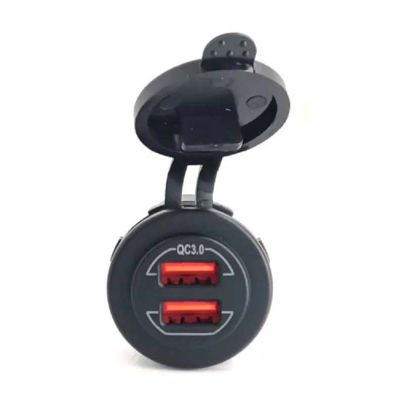 Power Line Chargeur USB QC3.0 + USB-A | 18W - 2,4A gamme DC*Haba