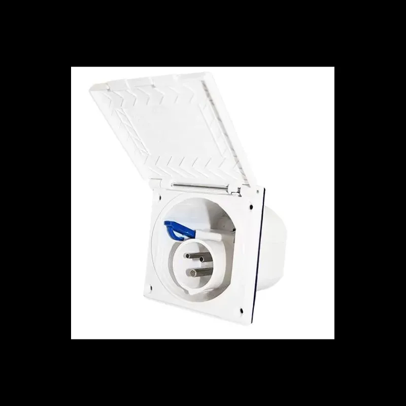 Discount Socle mâle P17 à encastrer | blanc Distribution & Protection·Socle Et Prise Carrosserie