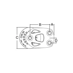 Big Boat Element plat pont simple à bloqueur*Harken Sale