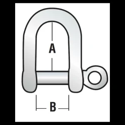 Manille longue 5 mm*Harken Hot
