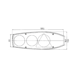 Clearance Feux arrières Caraluna II chromés camping-car Eclairage & Lampe·Feu De Signalisation Arrière