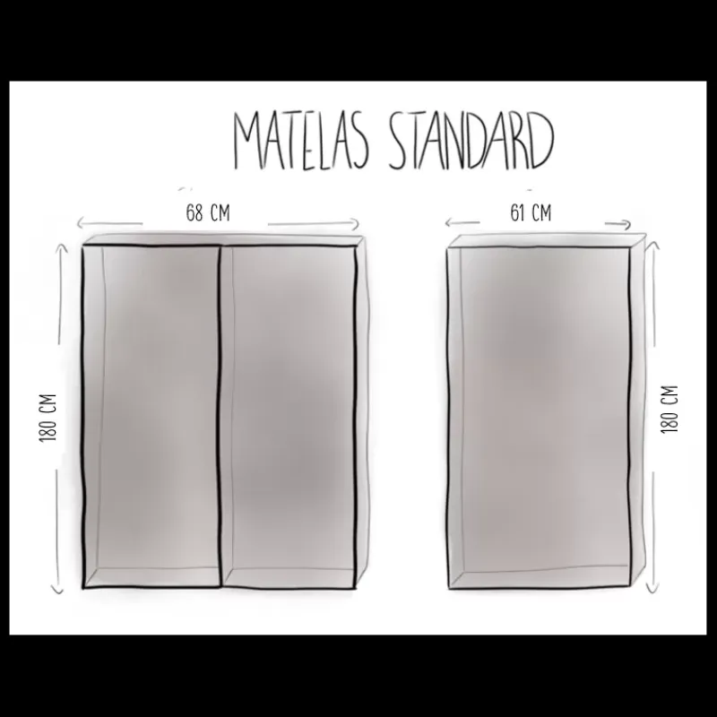 Clearance Matelas pour lit peigne Simple Vans 130 cm Literie Et Conception De Lit·Mousse & Matelas