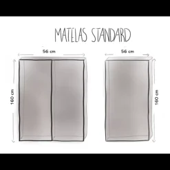 Matelas pour lit peigne Simple Vans 112 cm*H2R Clearance