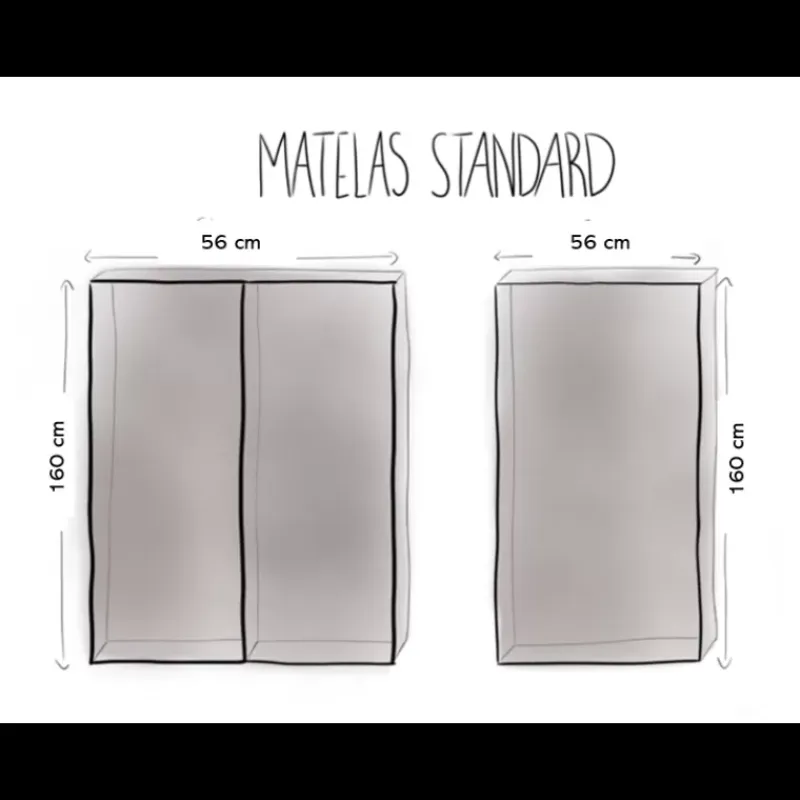 Matelas pour lit peigne Simple Vans 112 cm*H2R Clearance