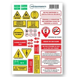 Sale Planche 40 stickers Homologation VASP Identification Vasp
