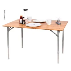 New HT Table en bambou 80 x 60 cm Mobilier De Camping·Table De Camping|Mobilier De Plein Air·Table