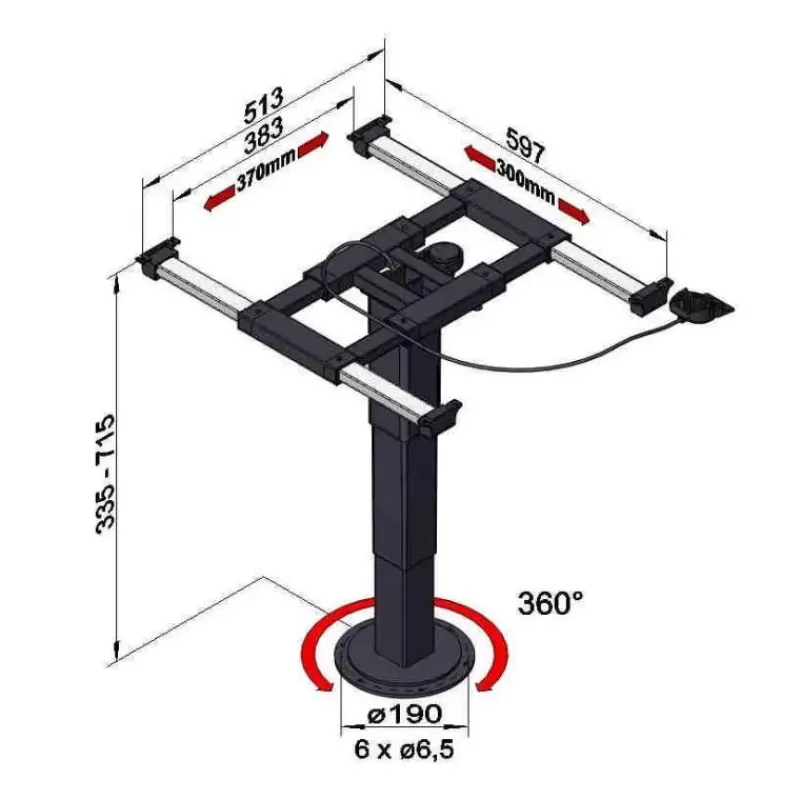 Sale ILSE Pied de table 5946 A08 Table & Pied·Pied De Table|Equipement Intérieur·Plateau & Pied De Table Fixe